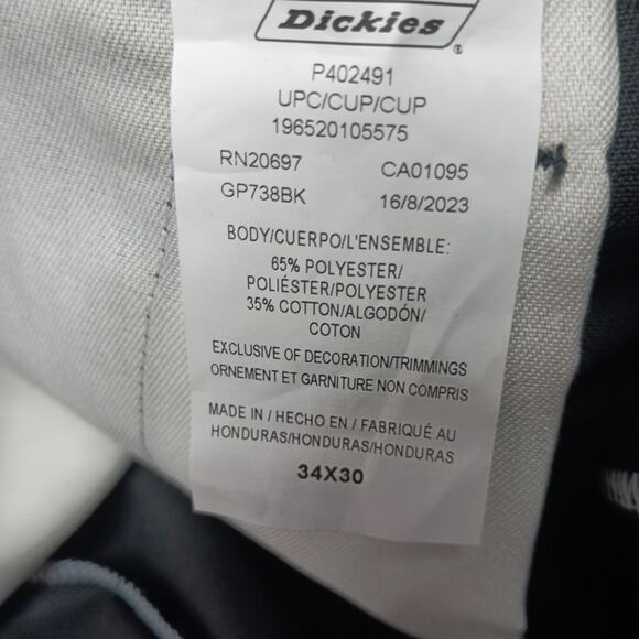 Dickies Loose Fit Double Knee Work Pants Men's 34x30 Black Straight Leg - Picture 5 of 7